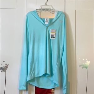 Light blue Under Armour long sleeve hoodie